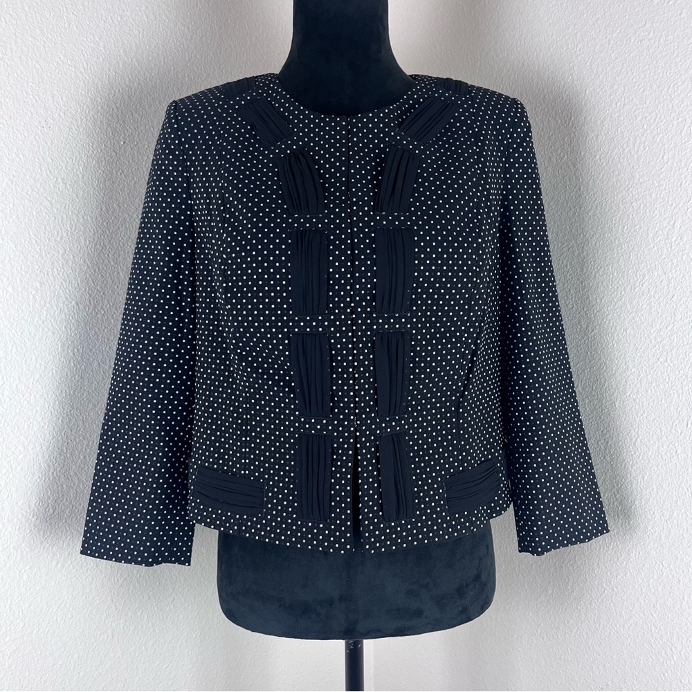 Cabi Jacket Womens Eight 5156 Seaside Chic Polka Dot Cropped Blazer Career